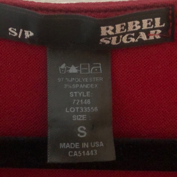 Red Faux Wrap Dress - Picture 4 of 5